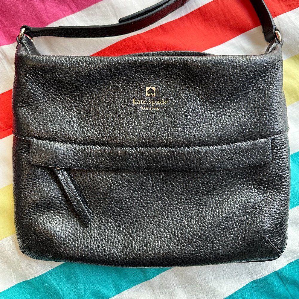 kate spade leather black crossbody purse
